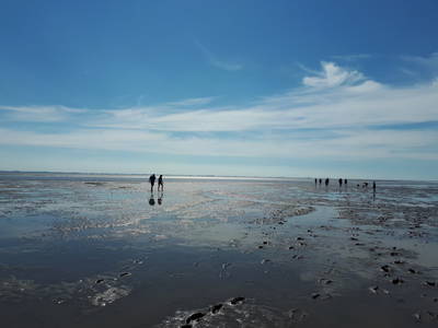 Watt laufen bei schönstem Wetter
