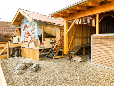 Ziegengehe mit Hasenvilla