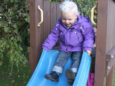 Spielspaß auch mit Rutsche