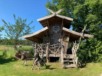 Das Wichtelhaus für die Abenteuerübernachtung ...