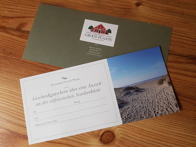 Gerne erstellen wir Gutscheine über einen Urlaub auf unserem Hof für Sie.