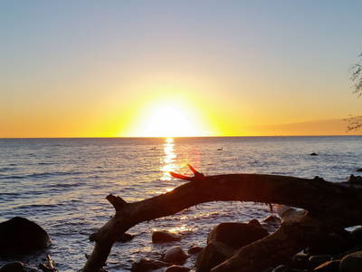 Sonnenaufgang bei uns am Strand